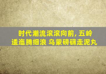 时代潮流滚滚向前, 五岭逶迤腾细浪 乌蒙磅礴走泥丸